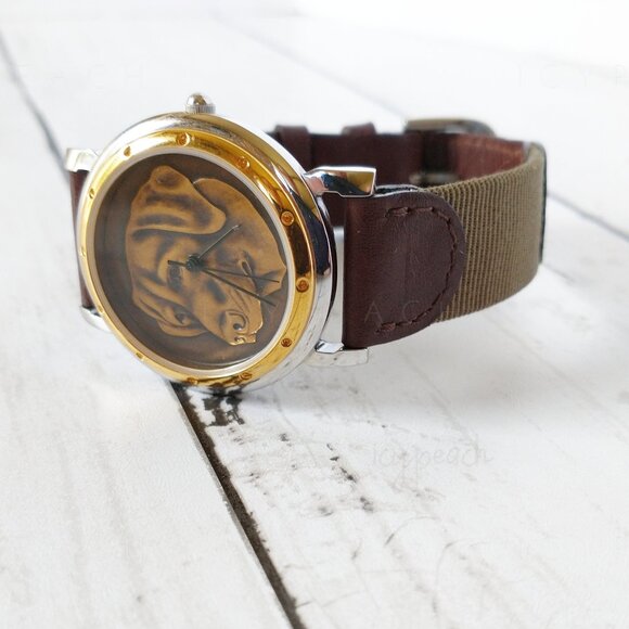 Franklin Mint Men’s Wristwatch 90s Unisex Labrador Retriever Sporting Companion - Picture 8 of 12